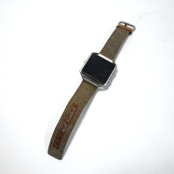 Fitbit Blaze Smart Fitness Watch Stainless Steel Frame Leather & Canvas Band main image 6